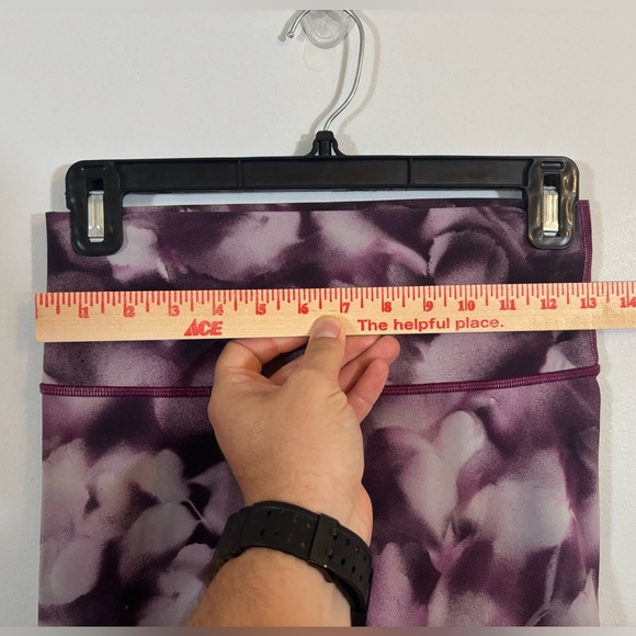 Lululemon Wunder Under Speed Crop Leggings Size 6 Purple Floral Tie-Dye - Picture 7 of 9